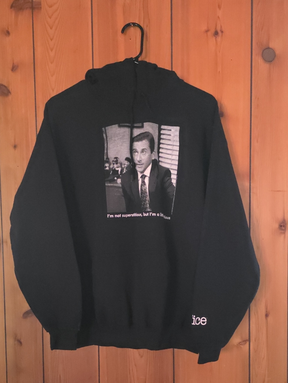 Gildan Black Pullover Hoodie with Monochrome Photo Print